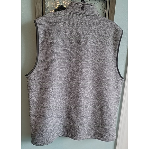 Izod Men’s Vest Light Gray Full Zip Sleeveless Outdoor Golf Size XL Polyester - Picture 4 of 8